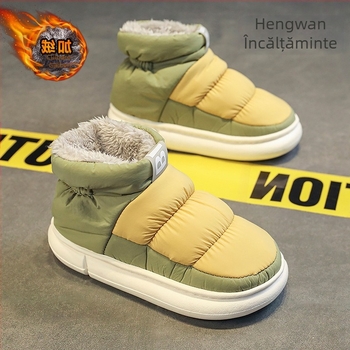 Cizme de zăpadă pentru bărbați, mari producători din Fujian, cizme de iarnă noi, căptușite cu fleece, din bumbac îngroșat, impermeabile, antiderapante, protecție pentru pâine