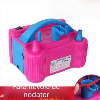 2025 nou umflator electric pentru baloane cu strat dublu, mașină de suflat baloane, pompă de aer, umflator automat cu gaură dublă, vezi detalii