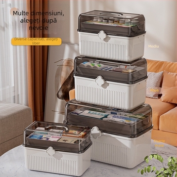 Cutie de medicamente pentru casă, cutie mare de depozitare a medicamentelor, cutie de medicamente de mare capacitate pentru uz casnic, cutie de medicamente pentru urgențe medicale, clasificare a medicamentelor, cutie de medicamente