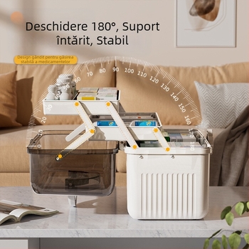 Cutie de medicamente pentru casă, cutie mare de depozitare a medicamentelor, cutie de medicamente de mare capacitate pentru uz casnic, cutie de medicamente pentru urgențe medicale, clasificare a medicamentelor, cutie de medicamente