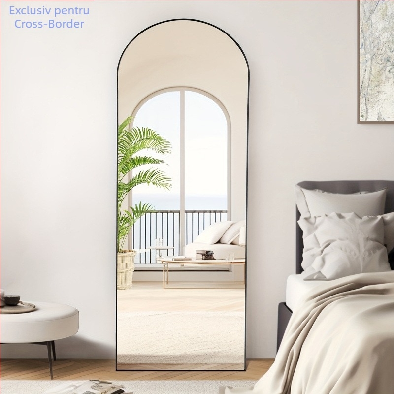 Oglindă arcuită pe toată lungimea, 64 x 21/59 x 16, cu suport, transversală