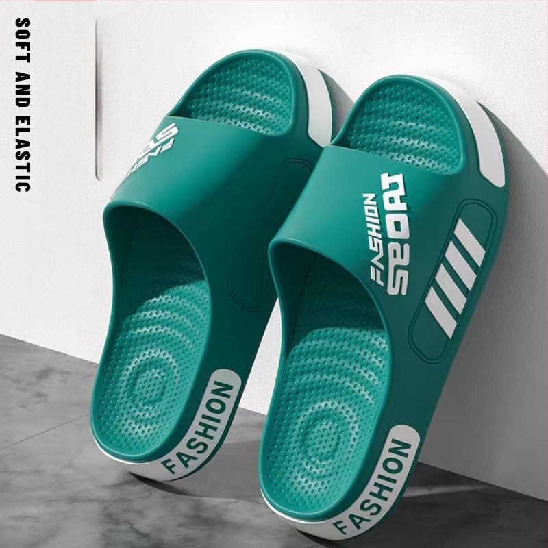 Papuci de casă de vară pentru bărbați, model nou în stil coreean, talpă groasă antiderapantă pentru interior, ușori pentru adolescenți, pentru a fi purtați afară și în baie