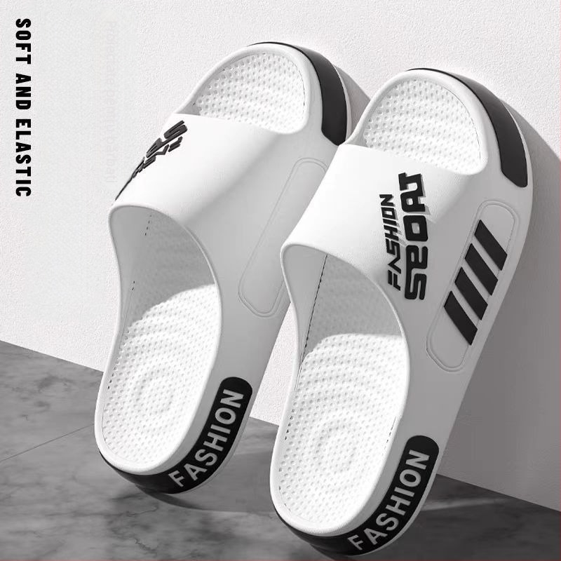 Papuci de casă de vară pentru bărbați, model nou în stil coreean, talpă groasă antiderapantă pentru interior, ușori pentru adolescenți, pentru a fi purtați afară și în baie