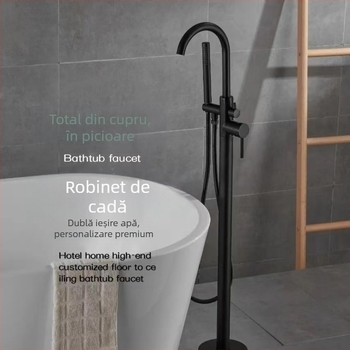 Robinet pentru cadă de podea, coloană de cupru, robinet pentru cadă, hotel, acasă, cald și rece, control automat, fabrică, en-gros