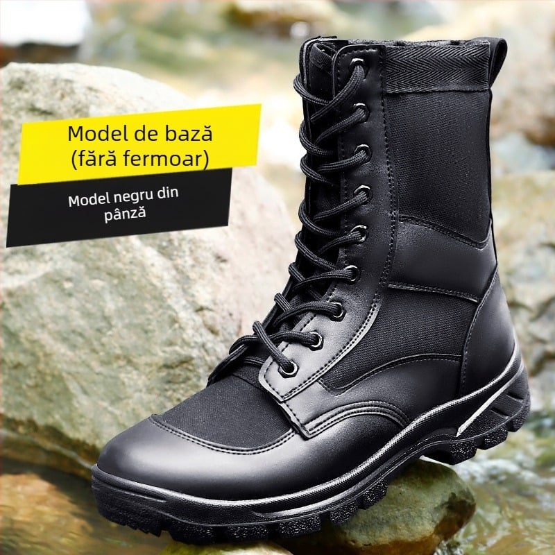 Cizme de vară cu fermoar din plasă, cizme de luptă pentru bărbați, ultra ușoare, respirabile, pentru scule, Martin, cizme în aer liber, pantofi de securitate de înaltă calitate, pantofi de serviciu