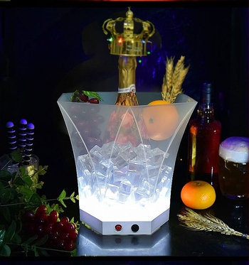 Vânzări directe din fabrică, butoi de vin hexagonal neregulat cu romb creativ, butoi de bere cu gheață, butoi de gheață luminos colorat