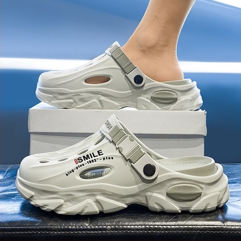 Saboți pentru bărbați, vara 2025, papuci de plajă pentru exterior, versatile, cu talpă groasă, antiderapanți, cu dublă utilizare, Dropshipping