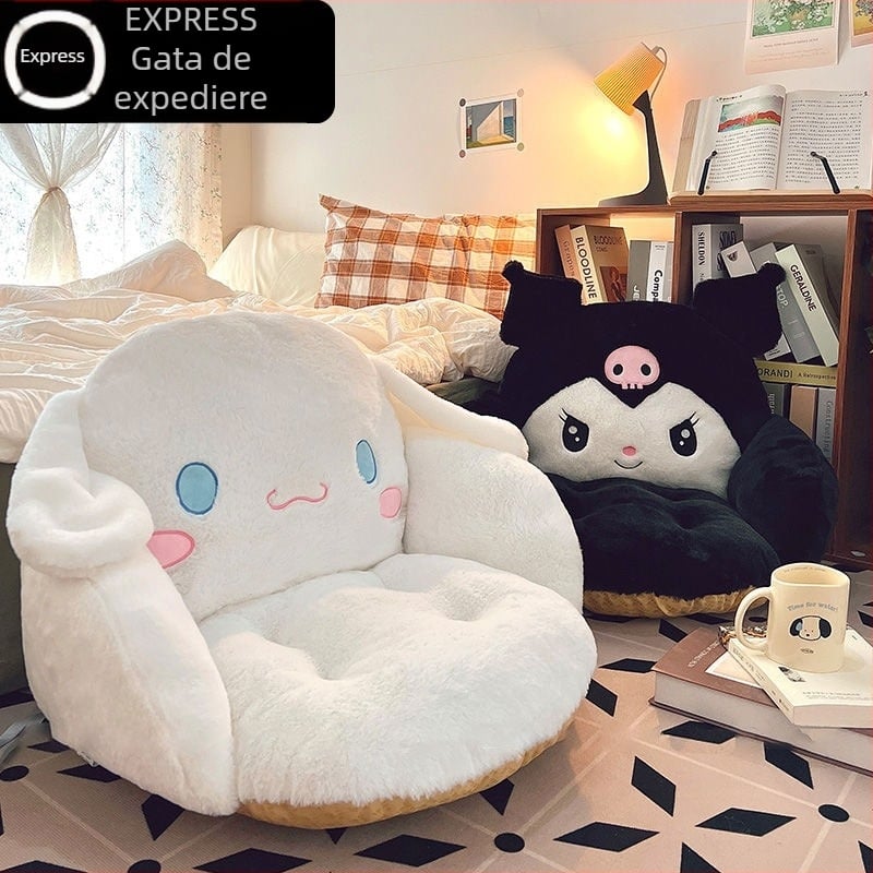 Pernă drăguță coolomi pentru scaun, cămin studențesc, pernă Yugui pentru fund de câine, spătar integrat, pernă moale pentru canapea leneșă