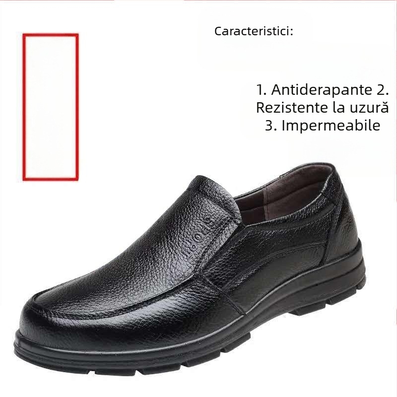 Pantofi de bucătărie antiderapanți, impermeabili, din piele de vacă, direct din fabrică, din primul strat, pantofi casual de primăvară pentru bărbați, pantofi de lucru rezistenți la uzură
