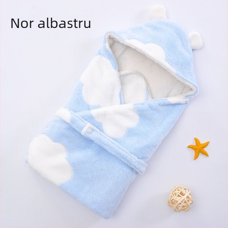 Pătură pentru bebeluși de iarnă îngroșată, sac de dormit pentru nou-născuți, pătură caldă de toamnă și de iarnă, produse super moi pentru nou-născuți