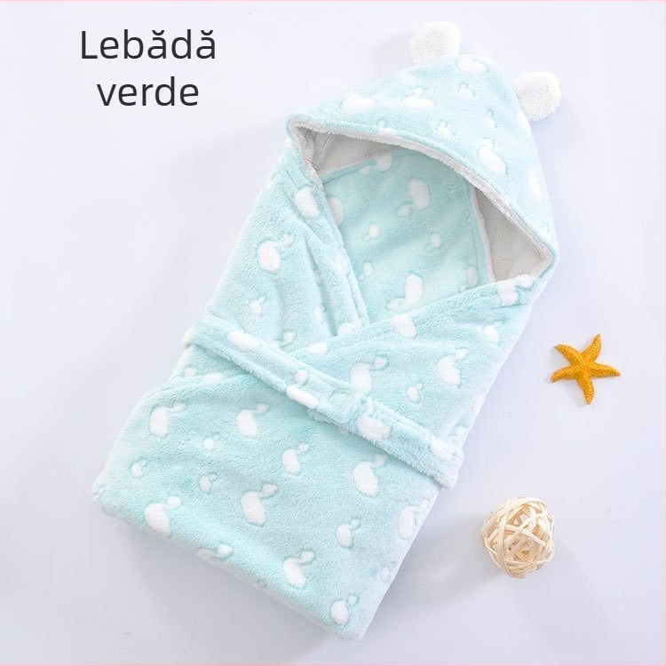 Pătură pentru bebeluși de iarnă îngroșată, sac de dormit pentru nou-născuți, pătură caldă de toamnă și de iarnă, produse super moi pentru nou-născuți