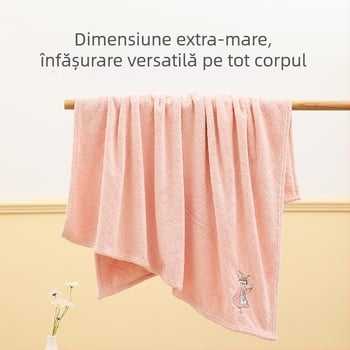 Prosop de baie pentru bebeluși, absorbant, din catifea corală, prosop de baie pentru bebeluși, îngroșat, pătură pentru copii, cu desene animate, brodat, bumbac moale, nou-născuți