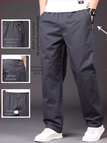 Salopetă bărbați căptușită cu fleece îngroșată toamna și iarna, pantaloni scurți, stil casual, stil de iarnă, stil de iarnă, stil de iarnă