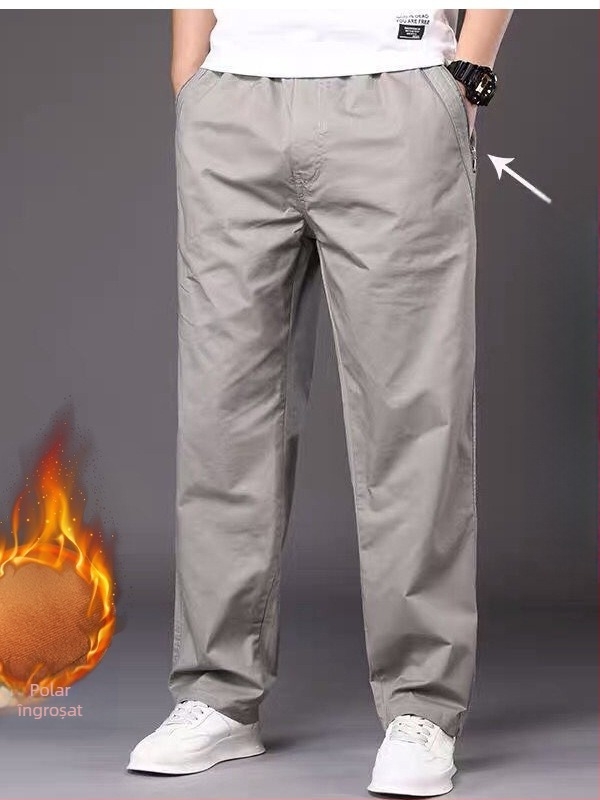 Salopetă bărbați căptușită cu fleece îngroșată toamna și iarna, pantaloni scurți, stil casual, stil de iarnă, stil de iarnă, stil de iarnă