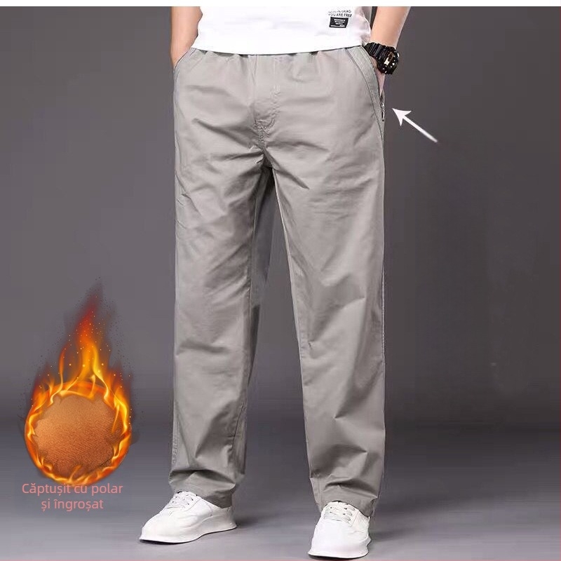 Salopetă bărbați căptușită cu fleece îngroșată toamna și iarna, pantaloni scurți, stil casual, stil de iarnă, stil de iarnă, stil de iarnă