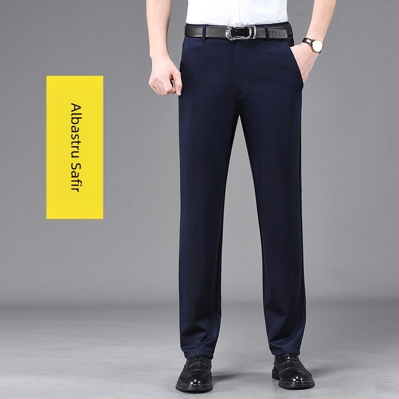 Transfrontalieră o generație de pantaloni casual pentru bărbați, drepți, pentru bărbați, patru sezoane, pantaloni lungi, lejeri, fără călcare, pantaloni de costum elastici