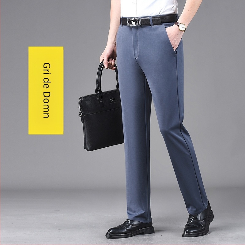 Transfrontalieră o generație de pantaloni casual pentru bărbați, drepți, pentru bărbați, patru sezoane, pantaloni lungi, lejeri, fără călcare, pantaloni de costum elastici