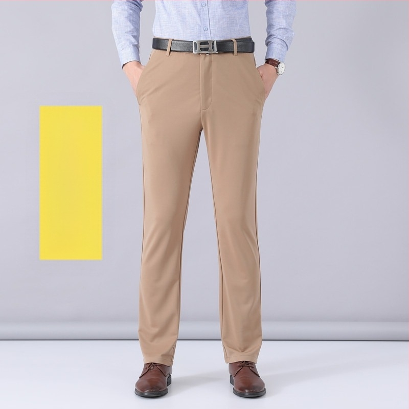 Transfrontalieră o generație de pantaloni casual pentru bărbați, drepți, pentru bărbați, patru sezoane, pantaloni lungi, lejeri, fără călcare, pantaloni de costum elastici