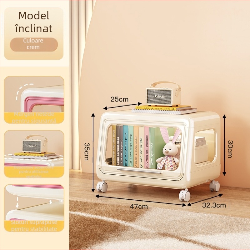 Desene animate de uz casnic pentru copii jucării depozitare dulap dulap carte depozitare raft mare capacitate plastic multifuncțional dulap de depozitare