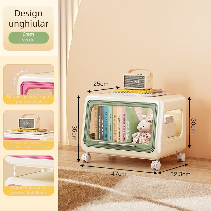 Desene animate de uz casnic pentru copii jucării depozitare dulap dulap carte depozitare raft mare capacitate plastic multifuncțional dulap de depozitare