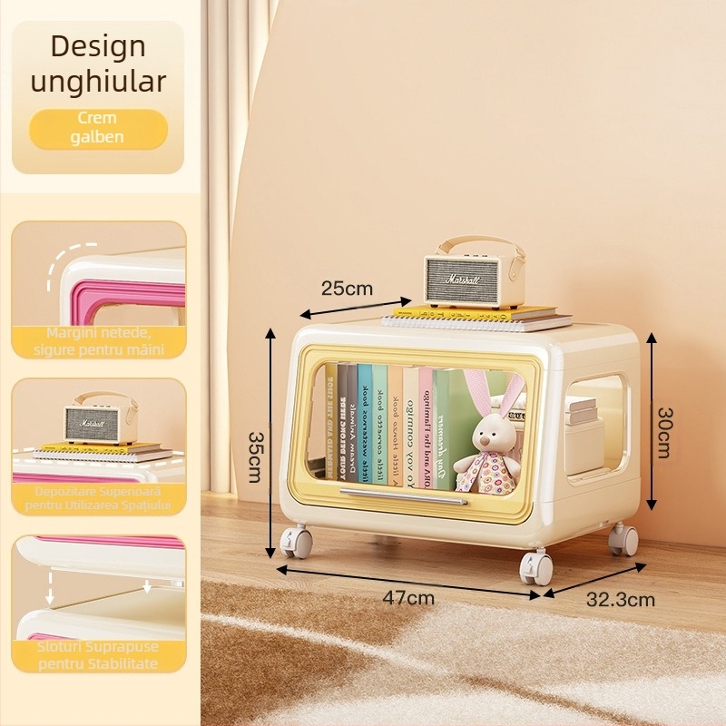 Desene animate de uz casnic pentru copii jucării depozitare dulap dulap carte depozitare raft mare capacitate plastic multifuncțional dulap de depozitare