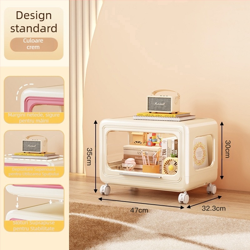 Desene animate de uz casnic pentru copii jucării depozitare dulap dulap carte depozitare raft mare capacitate plastic multifuncțional dulap de depozitare