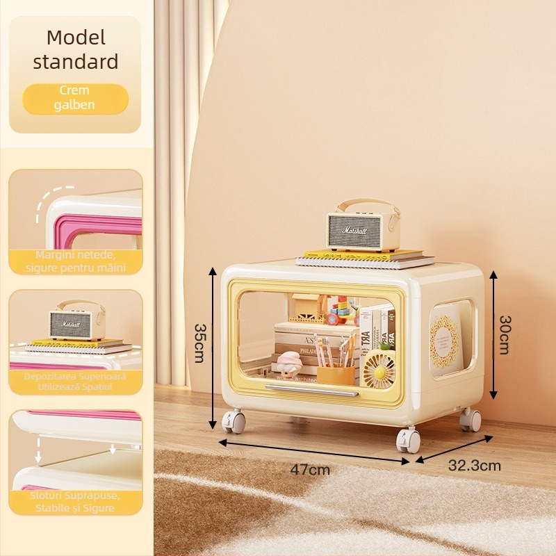 Desene animate de uz casnic pentru copii jucării depozitare dulap dulap carte depozitare raft mare capacitate plastic multifuncțional dulap de depozitare