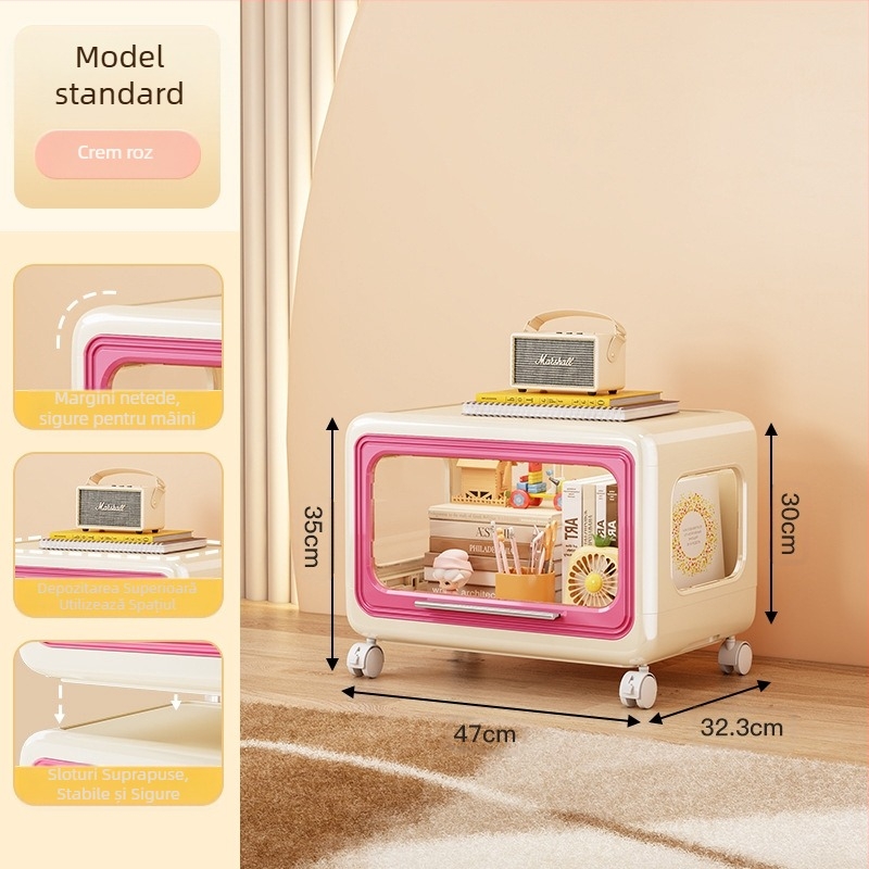 Desene animate de uz casnic pentru copii jucării depozitare dulap dulap carte depozitare raft mare capacitate plastic multifuncțional dulap de depozitare