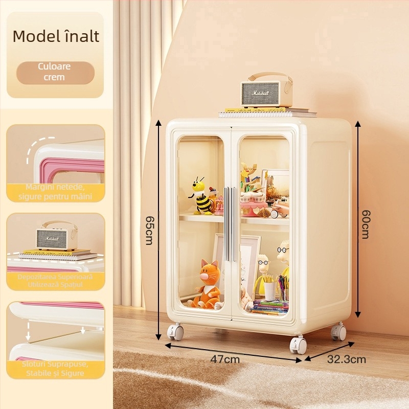 Desene animate de uz casnic pentru copii jucării depozitare dulap dulap carte depozitare raft mare capacitate plastic multifuncțional dulap de depozitare
