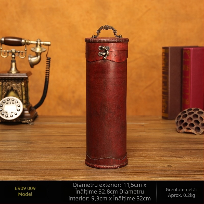 Cutie de vin antică europeană din lemn, cutie cadou pentru festivaluri de nunți, susține producția en-gros