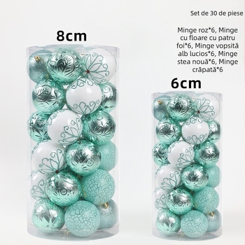 [Exclusiv pentru articole selectate cu grijă] Decorațiuni de sărbători Globuri de Crăciun Pandantive pentru brad de Crăciun Cutie cadou Iarbă Mătase Globuri transparente pictate
