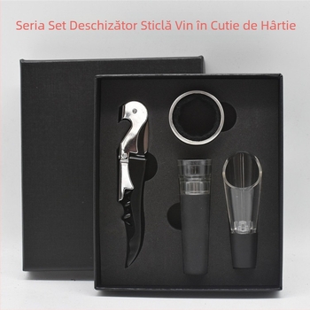 ✅ Set deschizător de sticle de vin roșu, cutie cadou pentru vin, set de patru piese, dop de vidare din oțel inoxidabil, cutie cadou pentru turnător de vin, gata de vânzare
