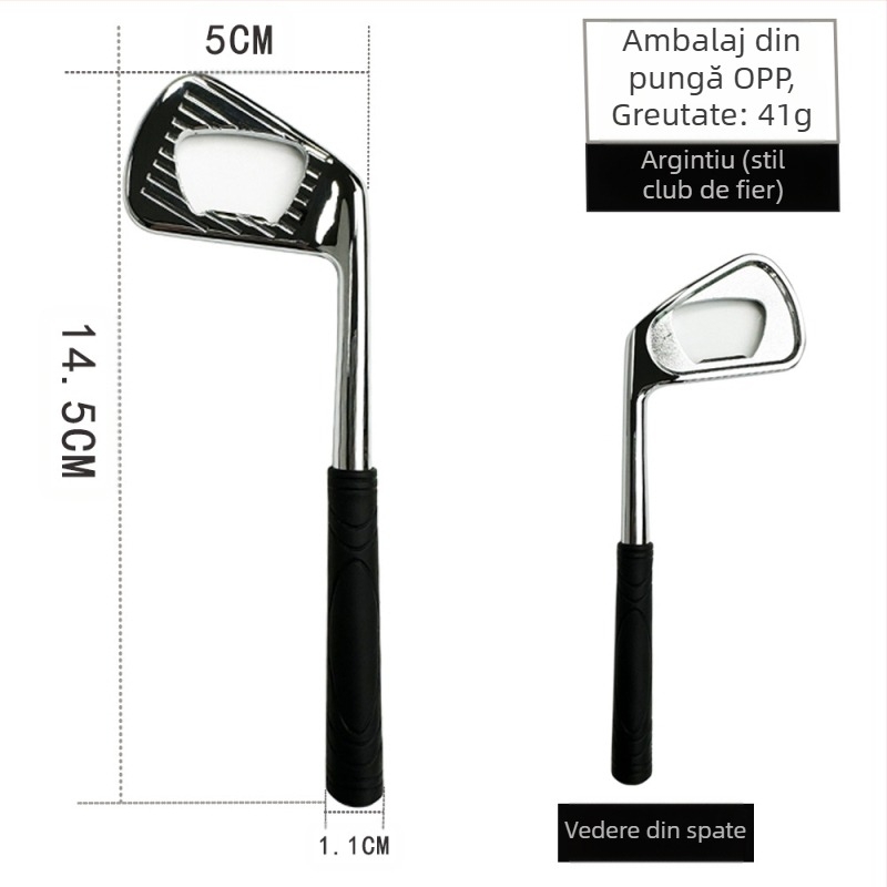 Vânzări directe din fabrică, din aliaj de zinc, formă de fier de golf, deschizător de sticle de bere creativ, deschizător de sticle metalic transfrontalier în stoc