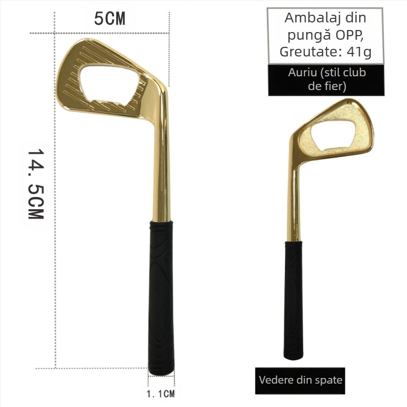 Vânzări directe din fabrică, din aliaj de zinc, formă de fier de golf, deschizător de sticle de bere creativ, deschizător de sticle metalic transfrontalier în stoc