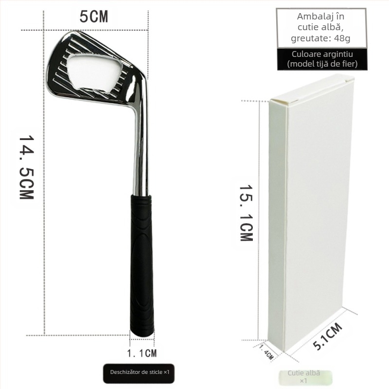 Vânzări directe din fabrică, din aliaj de zinc, formă de fier de golf, deschizător de sticle de bere creativ, deschizător de sticle metalic transfrontalier în stoc