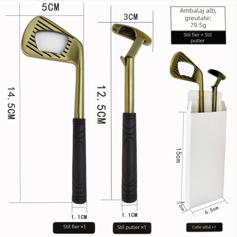 Vânzări directe din fabrică, din aliaj de zinc, formă de fier de golf, deschizător de sticle de bere creativ, deschizător de sticle metalic transfrontalier în stoc