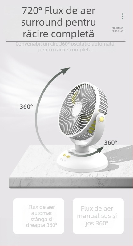 Ventilator mic portabil de mare viteză Turbo 120, reîncărcabil, mini Hurricane, USB, portabil, nou, en-gros transfrontalier