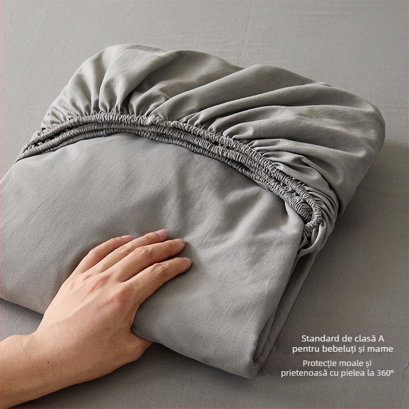 Cearșafuri de pat din bumbac pur, stil Muji, tip A, bucată unică din bumbac pur, husă de pat din bumbac pur de bună calitate, husă de pat pentru mame și sugari, auto-acționată