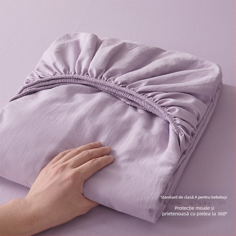 Cearșafuri de pat din bumbac pur, stil Muji, tip A, bucată unică din bumbac pur, husă de pat din bumbac pur de bună calitate, husă de pat pentru mame și sugari, auto-acționată