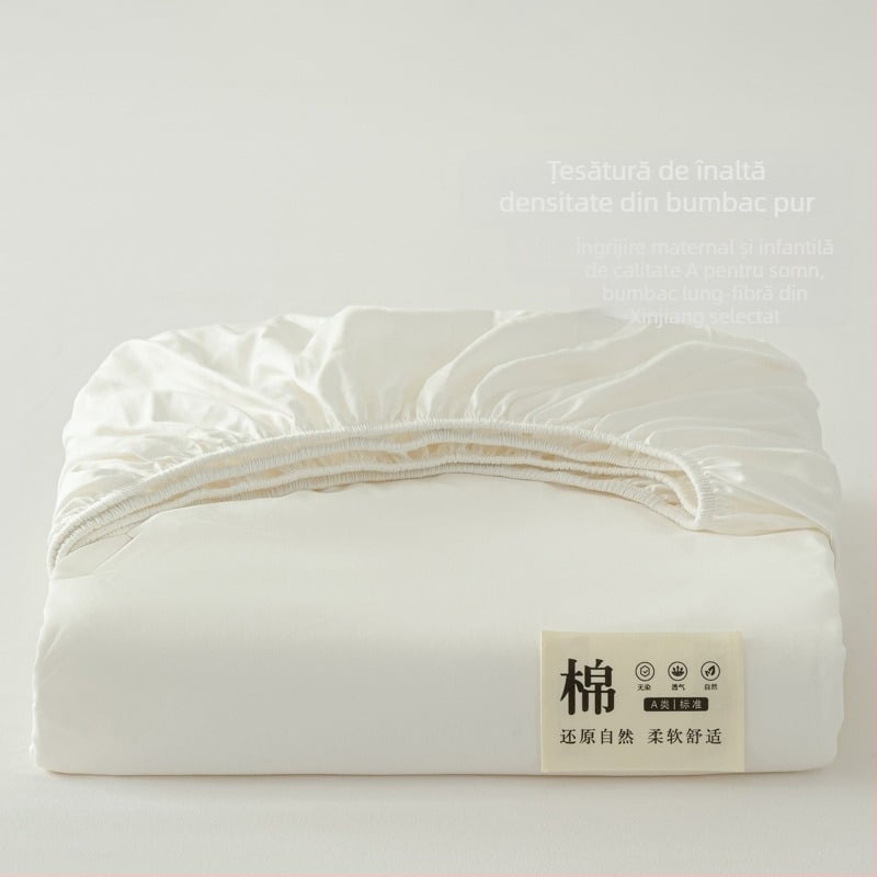 Cearșafuri de pat din bumbac pur, stil Muji, tip A, bucată unică din bumbac pur, husă de pat din bumbac pur de bună calitate, husă de pat pentru mame și sugari, auto-acționată