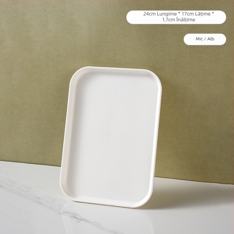 Tavă ușoară din plastic de lux cu mâner, tavă de ceai de uz casnic de înaltă calitate cu două urechi, tavă de cină, tavă mare îngroșată pentru restaurant comercial