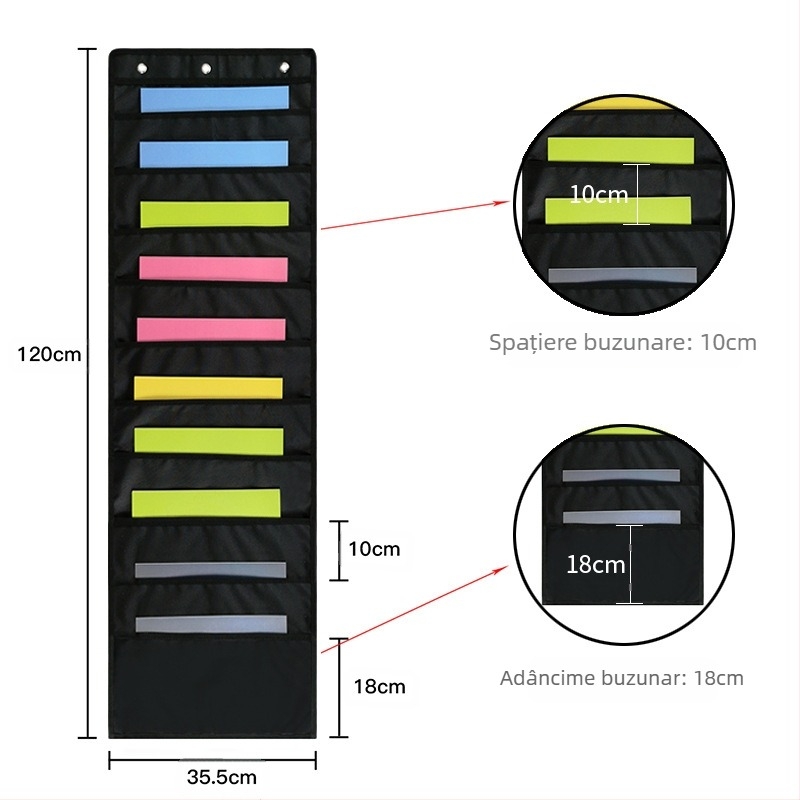 Geantă de depozitare a dosarelor cu 10 straturi, din pânză Oxford Spot, pentru cărți și reviste, cu 10 straturi, geantă de depozitare pentru dosare de birou