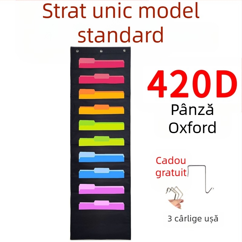Geantă de depozitare a dosarelor cu 10 straturi, din pânză Oxford Spot, pentru cărți și reviste, cu 10 straturi, geantă de depozitare pentru dosare de birou
