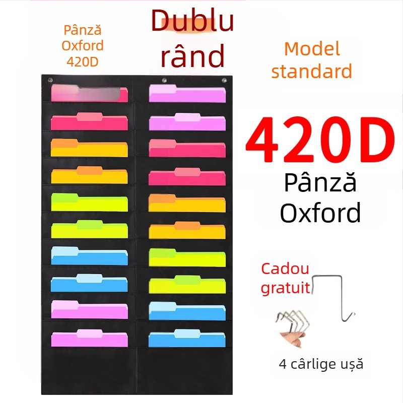 Geantă de depozitare a dosarelor cu 10 straturi, din pânză Oxford Spot, pentru cărți și reviste, cu 10 straturi, geantă de depozitare pentru dosare de birou