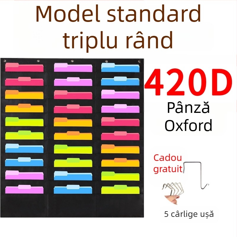 Geantă de depozitare a dosarelor cu 10 straturi, din pânză Oxford Spot, pentru cărți și reviste, cu 10 straturi, geantă de depozitare pentru dosare de birou