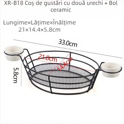 Stil american creativ veselă fier prăjit gustări coș cartofi prăjiți coș prăjiți coș desert pui prăjit pâine coș farfurie recipient