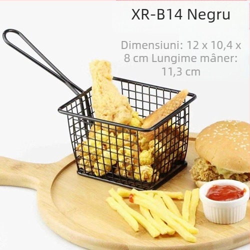 Stil american creativ veselă fier prăjit gustări coș cartofi prăjiți coș prăjiți coș desert pui prăjit pâine coș farfurie recipient