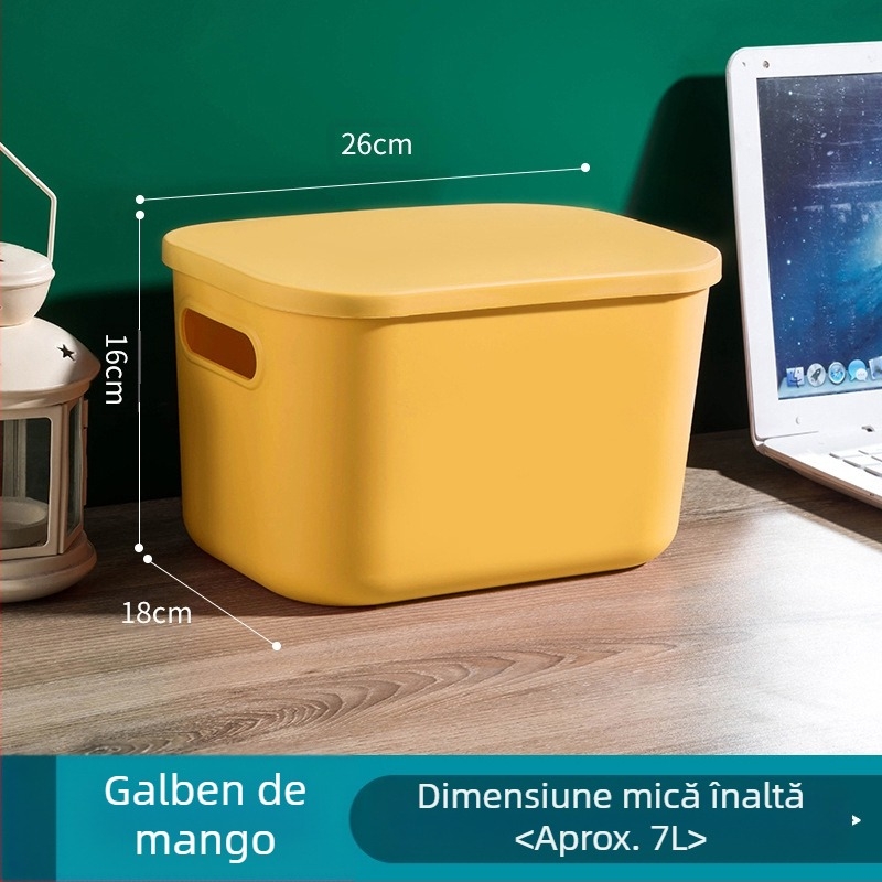 Cutie de depozitare colorată Macaron, baie, dormitor, jucării cosmetice, cutie de depozitare rezistentă la praf, coș de fixare cu cinci piese pentru diverse