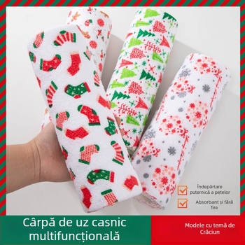 Lavetă de curățare a bucătăriei, îngroșată, absorbantă de ulei, din microfibră laminată, imprimată, ușor de rupt manual