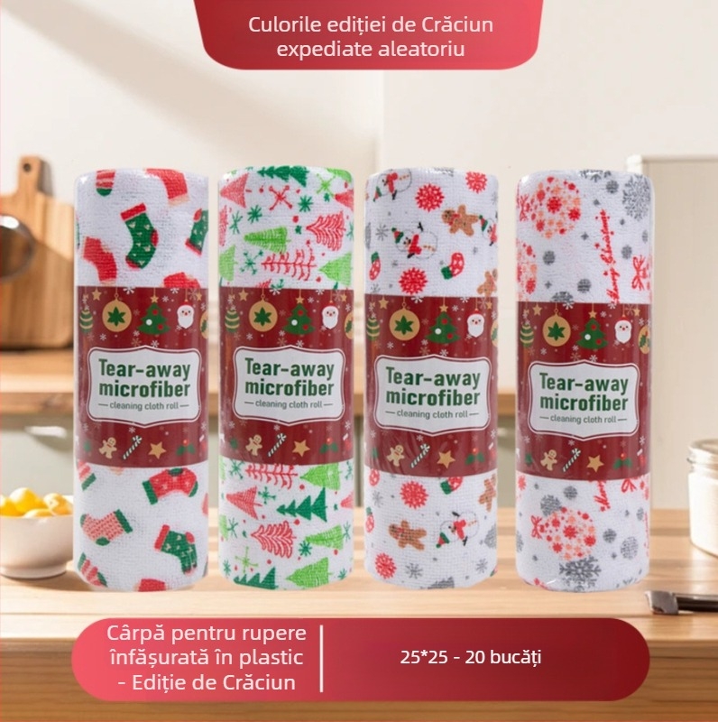 Lavetă de curățare a bucătăriei, îngroșată, absorbantă de ulei, din microfibră laminată, imprimată, ușor de rupt manual